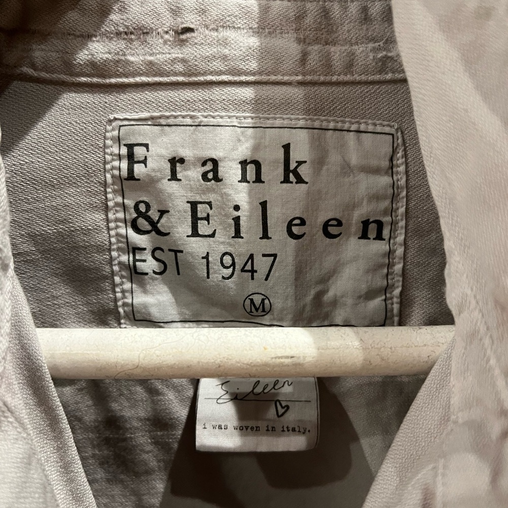 Frank & Eileen button from cotton shirt in light grey - Picture 2 of 6